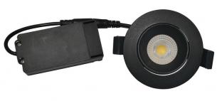 Nordtronic - Velia Low Profile LED 5W 4000K (340 lumen) Cri>95, ø85mm, mat sort