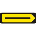 en12899-1 ds refleks t3 5x80cm 23 f14 omk�rsel side enk pilevejviser - vejvisningstavle