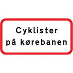 en12899-1 ds refleks t3 25x50cm ua-x k�rebanen p� cyklister - undertavle