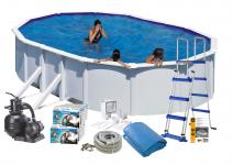 Swim & Fun Pool Basic 132 610x375 cm Hvid Sidesup.
