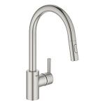 supersteel - udlb hjt zero udtrkstud med dua brus kkkenarmatur feel grohe