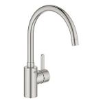 GROHE Eurosmart Cosmo køkkenarmatur C-tud, zero, højt udløb - Supersteel