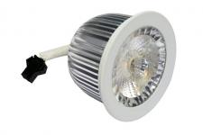 Daxtor LED pære 5w/830 3000K (240 lumen) 12v med stik, hvid, (Med fladt glas)