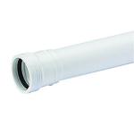 Wavin Wafix pp afløbsrør med muffe 40 x 1000 mm hvid