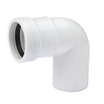 Wavin Wafix PP bøjning 32 mm. 88,5 °. Hvid billede