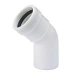 Wavin Wafix afløbsbøjning, 45°, Ø32 mm, plast, hvid