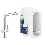 krom l-tud kit starter kler med kkkenarmatur home blue grohe