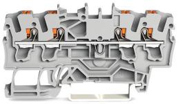 WAGO 2202-1401 4-Leiter-Durchgangsklemme ,mit Drcker,2,5mm,grau