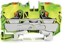 2-leder-jordklemme betjeningsknap 10 mm2 grøn-gul
