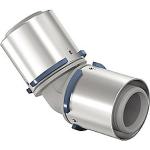 Uponor PPSU MLC press vinkel 63 mm. 45 ° billede