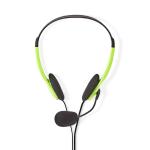 Nedis PC-headset | On-Ear | Stereo | 2x 3.5 mm | Fold-Away Mikrofon | 2.00 m | Grøn