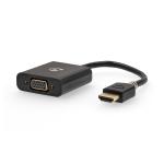 HDMI kabel | HDMI Stik | VGA Hun / 3.5 mm Hun / 3.5 mm Hunstik | 1080p | Guldplateret | 0.20 m | Lige | PVC | Anthracite | Window Box med Euro lås