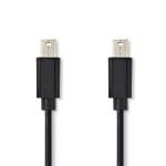 Mini DisplayPort kabel | DisplayPort 1.2 | Mini DisplayPort han | Mini DisplayPort han | 21.6 Gbps | Nikkelplateret | 1.00 m | Runde | PVC | Sort | Plastikpose