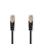 Cat 5e kabel | SF/UTP | RJ45 (8P8C) Hanstik | RJ45 (8P8C) Hanstik | 15.0 m | Runde | PVC | Sort | Plastikpose