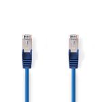 Cat 5e kabel | SF/UTP | RJ45 (8P8C) Hanstik | RJ45 (8P8C) Hanstik | 0.30 m | Runde | PVC | Blå | Plastikpose