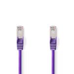 Cat 5e kabel | SF/UTP | RJ45 (8P8C) Hanstik | RJ45 (8P8C) Hanstik | 30.0 m | Runde | PVC | Violet | Plastikpose