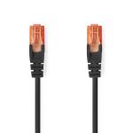 Kat 6 kabel | RJ45 (8P8C) Hanstik | RJ45 (8P8C) Hanstik | UTP | 10.0 m | Runde | PVC | Sort | Plastikpose