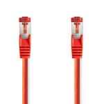 Kat 6 kabel | RJ45 (8P8C) Hanstik | RJ45 (8P8C) Hanstik | S/FTP | 10.0 m | Runde | PVC LSZH | Rød | Plastikpose