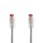 Kat 6 kabel | RJ45 (8P8C) Hanstik | RJ45 (8P8C) Hanstik | S/FTP | 5.00 m | Runde | PVC LSZH | Gennemsigtig | Plastikpose
