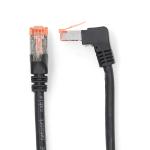 Kat 6 kabel | RJ45 (8P8C) Hanstik | RJ45 (8P8C) Hanstik | SF/UTP | 1.00 m | Runde | LSZH | Sort | Plastikpose