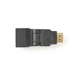 plastikpose stk 1 sort abs swivel guldplateret hun hdmi stik hdmi adapter hdmi