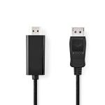 Displayport kabel | DisplayPort Han | HDMI Stik | 4K@30Hz | Nikkelplateret | 2.00 m | Runde | PVC | Sort | Box
