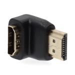 HDMI Adapter | HDMI Stik | HDMI Hun | Guldplateret | Vinkel 90Â° | ABS | Sort | 1 stk. | Box