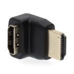 HDMI Adapter | HDMI Stik | HDMI Hun | Guldplateret | Vinkel 270Â° | ABS | Sort | 1 stk. | Box