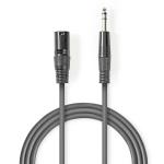 kartonhylster mrkegr pvc runde m 50 1 nikkelplateret hanstik mm 35 6 hanstik 3-pin xlr kabel audio balanceret