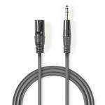 kartonhylster mrkegr pvc runde m 00 3 nikkelplateret hanstik mm 35 6 hanstik 3-pin xlr kabel audio balanceret