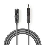 kartonhylster mrkegr pvc runde m 00 3 nikkelplateret hanstik mm 5 3 hanstik 3-pin xlr kabel audio balanceret