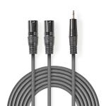 kartonhylster mrkegr pvc runde m 50 1 nikkelplateret hanstik mm 5 3 hanstik 3-pin xlr 2x kabel audio balanceret