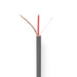 Mikrofon kabel | 7 x 0.15 mm | Kobber | 100.0 m | Runde | PVC | Mørkegrå | Rulle