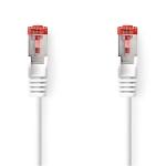 Kat 6 kabel | RJ45 (8P8C) Hanstik | RJ45 (8P8C) Hanstik | S/FTP | 2.00 m | Runde | PVC LSZH | Hvid | Blister