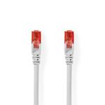 Kat 6 kabel | RJ45 (8P8C) Hanstik | RJ45 (8P8C) Hanstik | UTP | 30.0 m | Runde | PVC | Hvid | Plastikpose