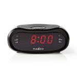 Nedis Digital vækkeur Radio | LED Display | AM / FM | Snooze funktion | Sleep timer | Antal alarmer: 2 | Sort