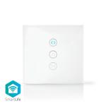 Nedis SmartLife Vægkontakt | Wi-Fi | Gardin / Lukker / Solskærm | Vægbeslag | 86 mm | 86 mm | 300 W | Android & iOS | Glas | Hvid