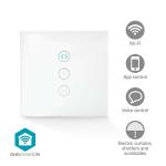 Billede af Nedis SmartLife Vægkontakt | Wi-Fi | Gardin / Lukker / Solskærm | Vægbeslag | 86 mm | 86 mm | 300 W | Android & iOS | Glas | Hvid