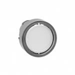 Harmony trykknaphoved i metal for led med fjeder-retur og isætning af label under en af de løse trykflader i 6 forskellige farver