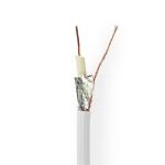 rulle hvid pvc runde m 0 10 eca afskrmet dobbelt ohm 75 rg6t kabel coax