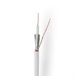 rulle hvid pvc runde m 0 100 eca afskrmet dobbelt ohm 75 rg59u kabel coax