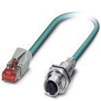 Konfektioneret ethernet-kabel vs-m12fsbps-ip20-93e-li/1,0