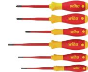 Wiha skruetrækkersæt softfinish electric slimfix vde 1000v lk/ph/pz kombi med 6 dele