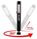 Led pen light genopladelig 220+80 lumen med magnetisk kugleledsfod haj light