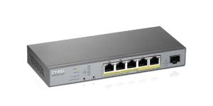Zyxel gs1350-6hp 6 port managed cctv poe switch long range 60w 802.3bt