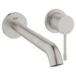 supersteel vgmonteret l-size hndvaskarmatur 2-huls essence grohe