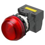 M22n indicator plastic halvkugleformet rød rød 220/230/240 vac push-in terminal m22n-bg-tra-re-p