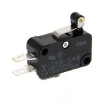 Miniature basisomskifter 250vac/15a short hængsel rullearm loddeterminaler op. kraft 1,96 n v-155-1a5 by omi