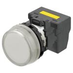 M22n indikator plastic flad ætset hvid hvid 220/230/240 vac push-in terminal m22n-bc-twa-we-p