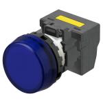 M22n indikator plastic flad ætset blå blå 220/230/240 vac push-in terminal m22n-bc-taa-ae-p